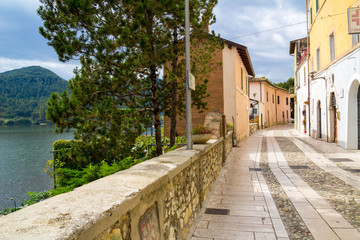 Alleyway, Piediluco Lake. Umbria, Italy.