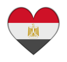 Egypt heart flag vector