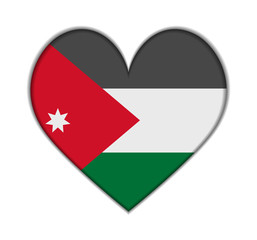 Jordan heart flag vector