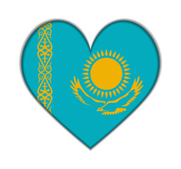 Kazakhstan heart flag vector