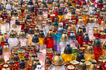 candles in the cemetery