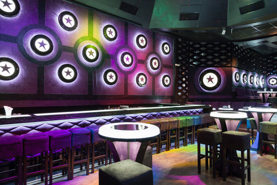 Dance club interior. Bulgaria
