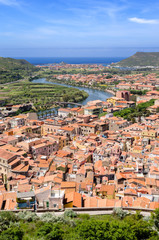 Fototapeta na wymiar Sardegna, Bosa, panoramica