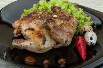 Quail grilled