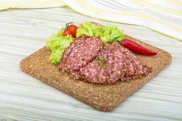 Sliced salami