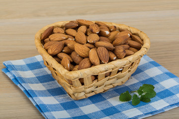 Almond in the bowl