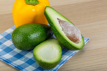 Avocado with bulgarian pepper