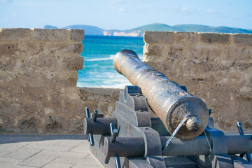 ancient cannon in Alghero