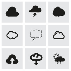 Vector cloud icon set