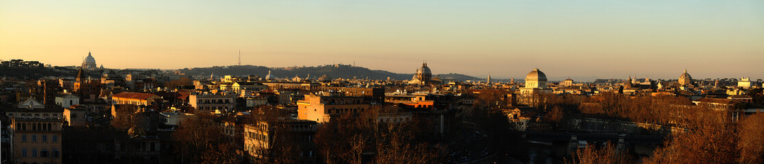 Fototapeta na wymiar Panorama, Città, Roma, Panoramica,
