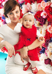 Charming mother with cute baby