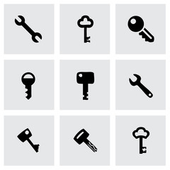 Vector key icon set