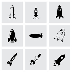 Vector rocket icon set - 73753643