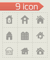 Vector house icons set