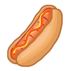 hot dog isolated illustration