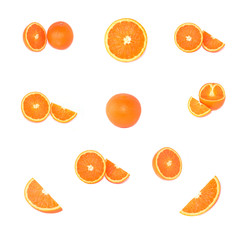 Oranges with white background