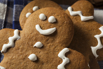 Homemade Decorated Gingerbread Men Cookies