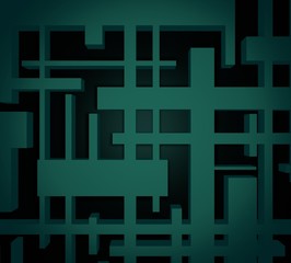 Obraz premium dark green blue geometry pattern