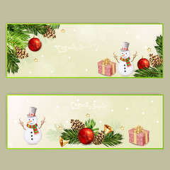 Set of two Christmas banners.