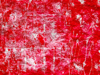 Fototapeta premium red stone wall textured surface with electro scheme