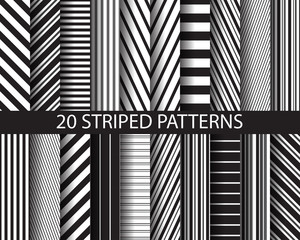 20 black and white  striped patterns