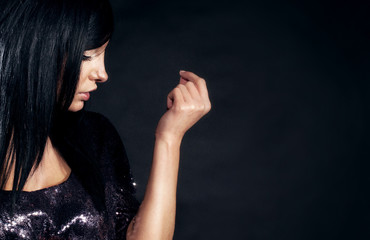 Portrait of sensual woman