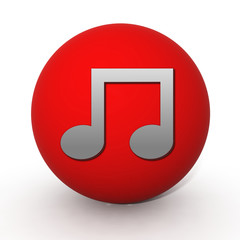 music circular icon on white background