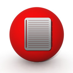 notebook circular icon on white background