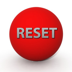 reset circular icon on white background