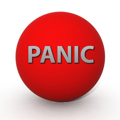 panic circular icon on white background
