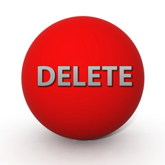 delete circular icon on white background