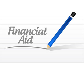 financial aid message illustration design