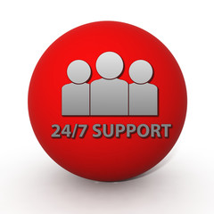 Support circular icon on white background