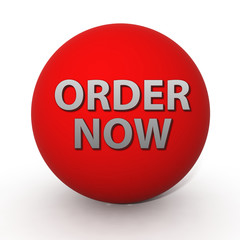 Order now circular icon on white background