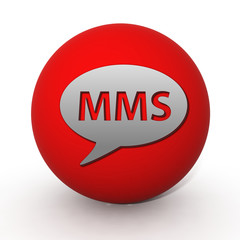 mms circular icon on white background