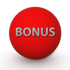 Bonus circular icon on white background