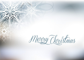 Christmas silver snow background with space for text