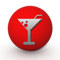 Drink circular icon on white background