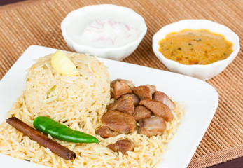 Mutton Biryani with Salad