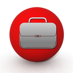 Bag circular icon on white background