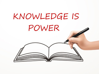 knowledge is power written by human hand