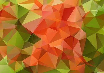 Poster green-red abstract polygonal background © igor_shmel