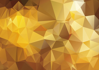 Brown, gold abstract polygonal background