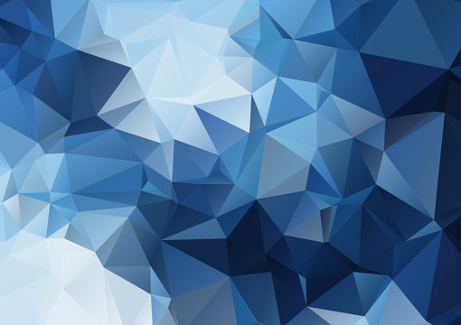 Cold blue polygonal background