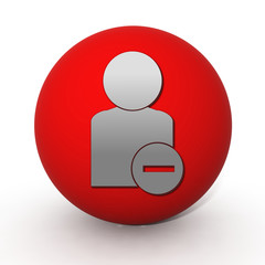 Dislike circular icon on white background