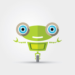 Cartoon Character Cute green Robot