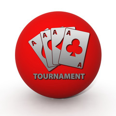 Tournament circular icon on white background