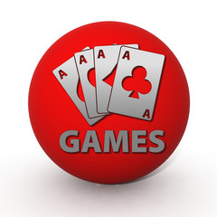 Games circular icon on white background