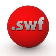 .swf circular icon on white background