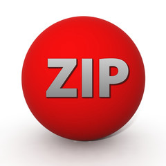 ZIP circular icon on white background